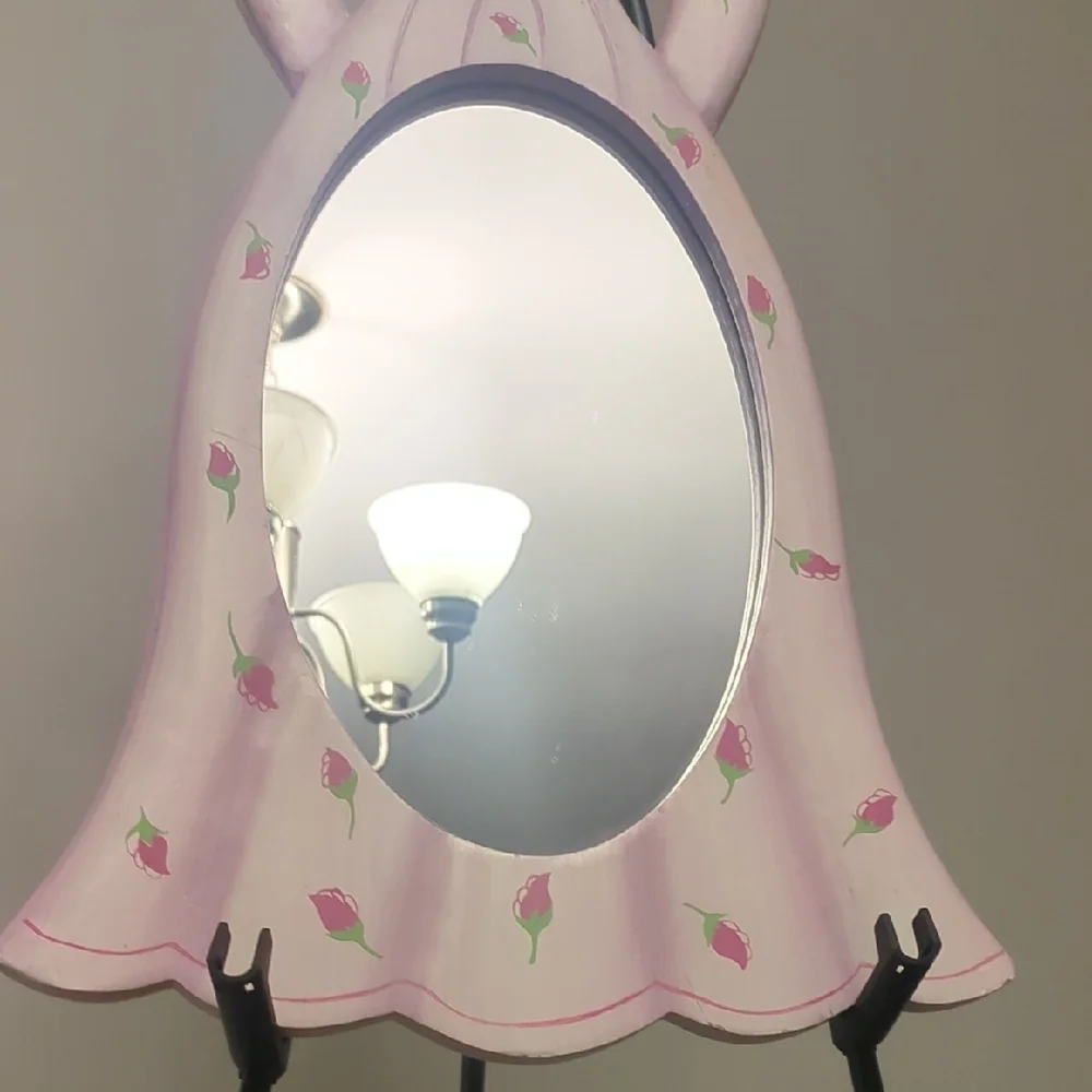 Pink Vintage Victorian Dress Shaped Mirror Arister Gifts Inc #990125